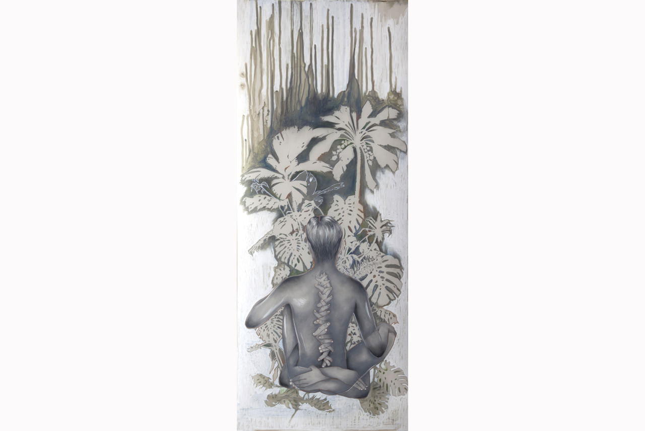 anthony-goicolea-terrarium-back-2012-acrilic-tinta-i-llapis-sobre-paper-91-x-37-cm