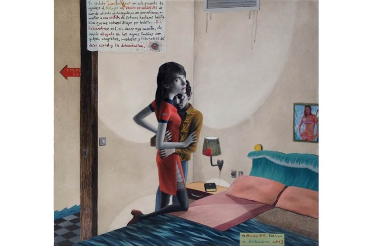 la-azafata-2014-mixed-media-on-canvas