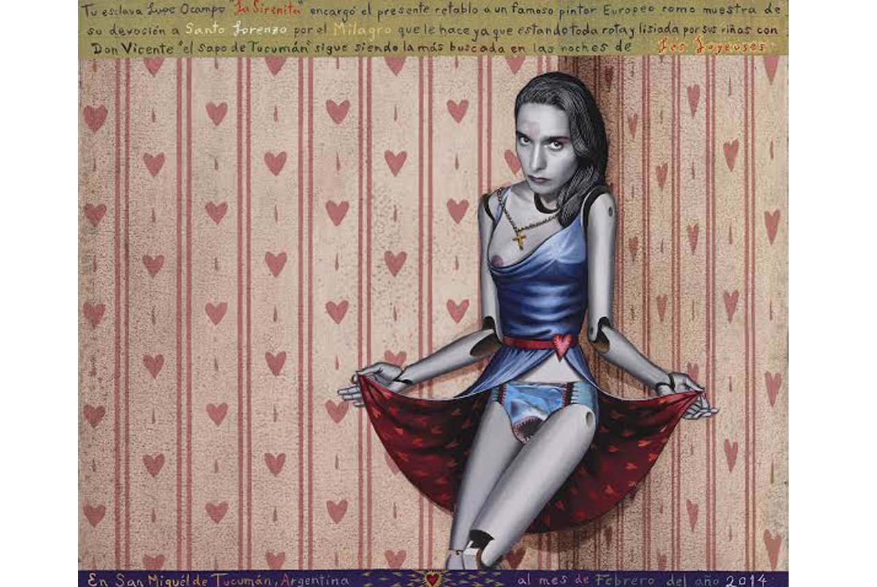 la-sirenita-2014-mixed-media-on-canvas-46-x-55-cm