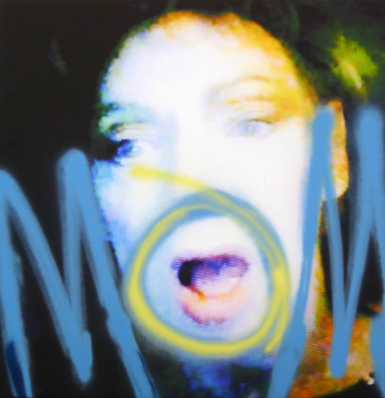 mom-2013-spray-paint-on-photography-printed-canvas-94-x-966-cm