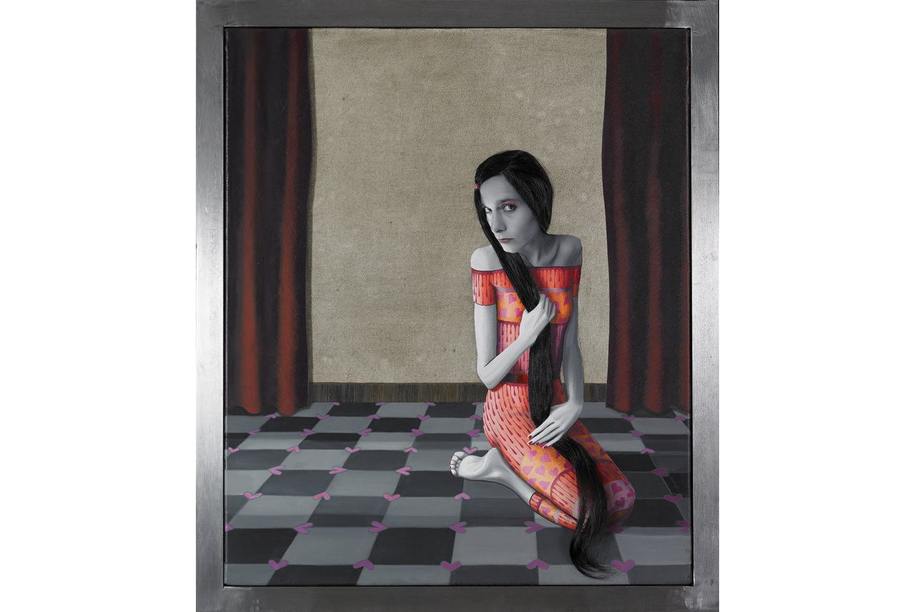 tower-princess-2009-mixed-media-on-canvas-60-x-50-cm