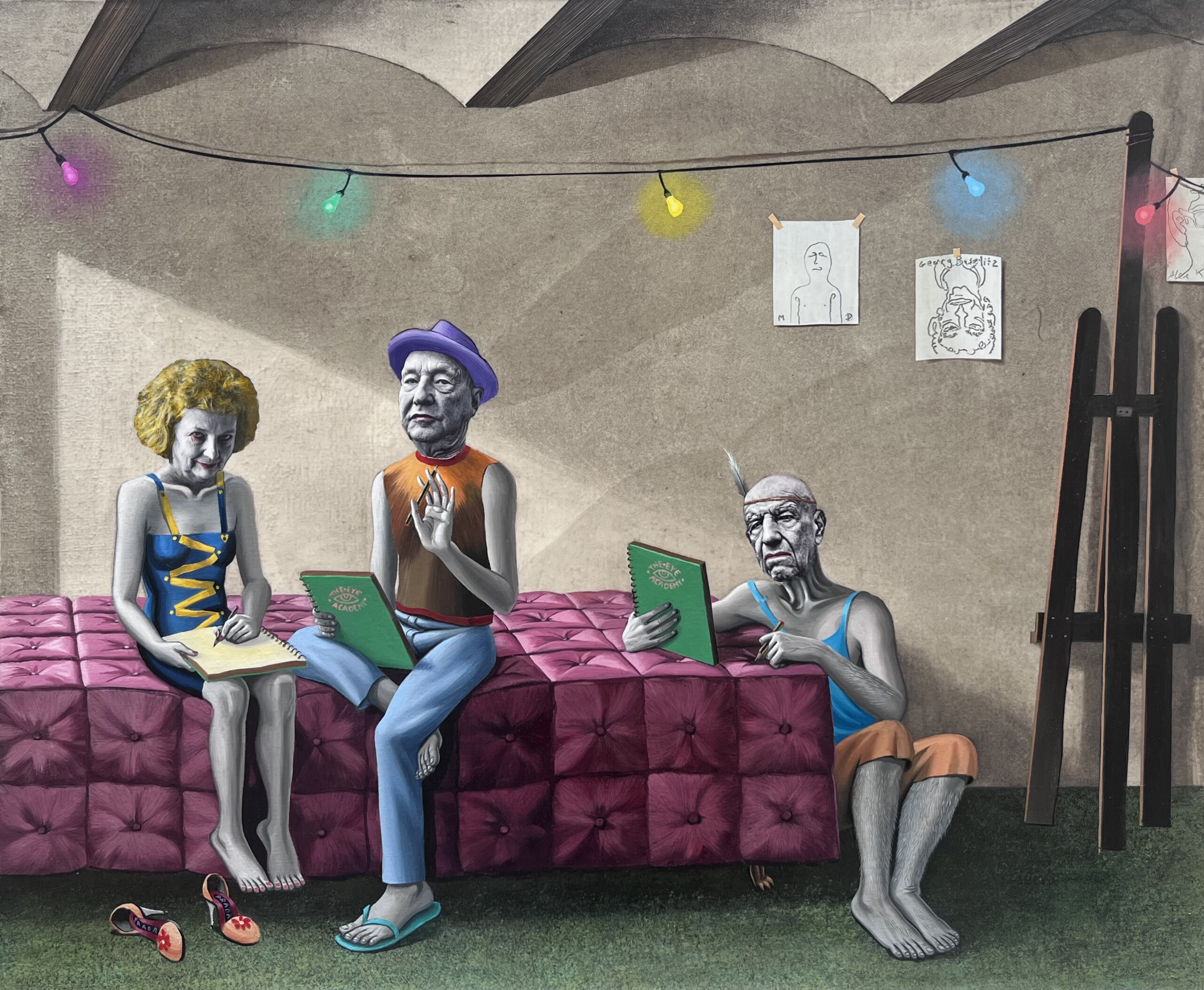 Gino Rubert – Marlene, Jörg and Alex drawing me